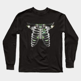 Machine Skeleton (Green Variant) Long Sleeve T-Shirt